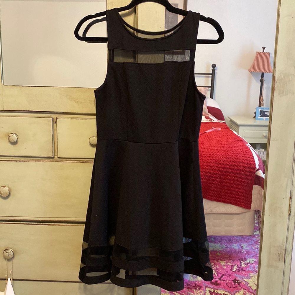 Sexy LBD sheer cut outs